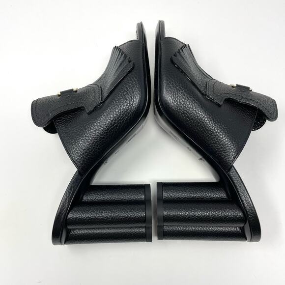 Louis Vuitton Indiana Mule Black Leather Slip On Open Toe Heel Sandal EU 37 - Picture 7 of 12